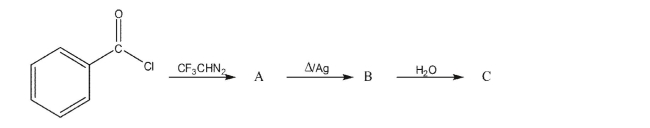 Show the intermediates and final product in the following synthesis.  