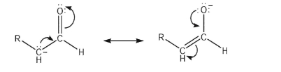 Why is the carbon atom typically the nucleophilic site of an enolate anion?   A) Most of the negative charge resides on the carbon atom. B) The resonance form with the negative charge on carbon is the major contributor. C) The alkoxy anion will not act as a Lewis base, due to oxygen electronegativity. D) The HOMO of the enolate has its largest lobe at the beta-carbon. E) The bonding MO of the enolate has its highest electron density around the oxygen.