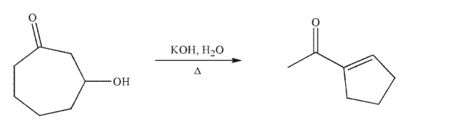 Draw a mechanism for the following transformation.Include all necessary lone pairs of electrons, curved arrows, and nonzero formal charges.  