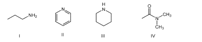 Rank the following compounds in order of increasing basicity.  