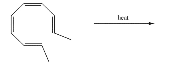 Which statement is true regarding the favored process in this thermal electrocyclic reaction?   A) Conrotatory ring closure produces a racemic mixture. B) Disrotatory ring closure produces a racemic mixture. C) Conrotatory ring closure produces a single achiral product. D) Disrotatory ring closure produces a single achiral product. E) both a and c