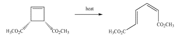 Is the product shown the result of conrotation or disrotation?  