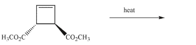 Draw the products of the electrocyclic reaction that would occur on heating this compound.  