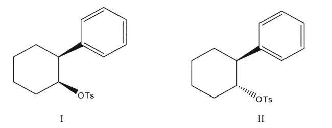 Which of these two compounds is expected to undergo solvolysis in acetic acid at a faster rate?  