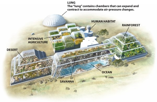Infographic 8.5.   -Refer to Infographic 8.5. Describe ways that scientists attempted to design Biosphere 2 to minimize the effects of limiting factors and help keep organisms within their zone of optimum range.