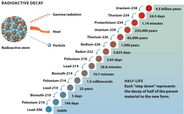 <strong>Infographic 22.2.   Refer to Infographic 22.2. Which of the following choices is a daughter atom of Thorium-226?</strong> A) Thorium-234 B) Radium-226 C) Uranium-234 D) Protactinium-234 E) none of these answers <div style=padding-top: 35px> 