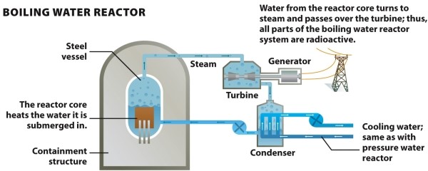 Infographic 22.5.     Refer to Infographic 22.5. The Fukushima plant was a boiling water reactor. Why did this make preventing an explosion in the plant after the earthquake and tsunami more difficult? Would it have been easier if it had been a pressurized water reactor?<div style=padding-top: 35px> 
