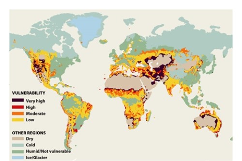  Infographic 27.3.   -Refer to Infographic 27.3. Discuss three characteristics many of those areas at highest risk of desertification have in common.