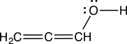 Evaluate the Lewis structure below and determine its legitimacy.   A) The structure is legitimate. B) The structure is not legitimate, because the oxygen does not have an octet. C) The structure is not legitimate, because the formal charges are not shown. D) The structure is not legitimate, because the middle carbon lacks an octet. E) The structure is not legitimate, because the leftmost carbon is missing a lone pair.