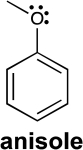 To which carbon atoms in anisole would a positively charged species,called  E<sup>+</sup>,  bond? Explain your answer using the concept of resonance.HINT: Refer to your response from 16 for further insight.  