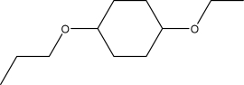 What is the IUPAC name for the following molecule?   A) Propyloxy ethoxy cylohexane ether B) 1,4-Dipropoxyether C) 4-Propoxycyclohexane-1ethyoxycyclohexane D) 1-Ethoxy-4-propoxycyclohexane E) None of the above