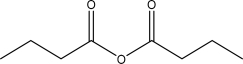What is the IUPAC name for the following molecule?   A) Butanoic ester B) Dibutanoic ester C) Butanoic diacid D) Butanoic anhydride E) Dibutanoic anhydride