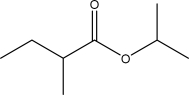 What is the IUPAC name for the following molecule?   A) Isopropyl 2-methylbutyl acid B) Isopropyl 2-methylbutyl ester C) Isopropyl 2-methylbutyl anhydride D) 2-Methylbutyl isopropanate E) Isopropyl 2-methylbutanoate