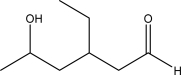 What is the IUPAC name for the following molecule?   A) 3-Ethyl-5-hydroxyhexanal B) 3-Ethylhexanal-3-ol C) 4-Ethyl-2-hydroxyhexanal D) 4-Ethyl-2-hydroxypentanal E) None of the above