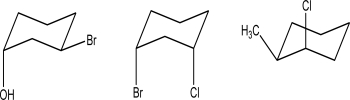 Label each of the following molecules as cis or trans.  