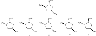 Which of the following has the same boiling point as the molecule below?   A) I B) II C) III D) IV E) V