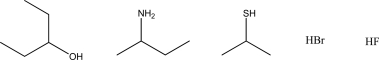 Rank the following compounds from most acidic (rank of 1)to least acidic (rank of 5).  