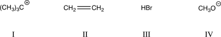 Which of the following would be expected to contribute the HOMO to a transition-state complex?   A) I only B) I and III C) I and II D) II and III E) II and IV