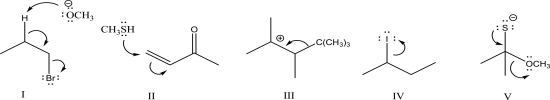Which of the following is a nucleophilic addition step?   A) I B) II C) III D) IV E) V