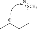 Explain what is wrong with the following mechanism step,and provide an alternative way in which the two species could react.  