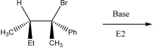 What is the product of the following E2 reaction?     A) I B) II C) III D) IV E) V