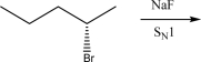 The following alkyl bromide can react with NaF via an S<sub>N</sub>1 mechanism.Draw the mechanism and product(s)of this reaction.Be sure to pay attention to stereochemistry,if applicable.  