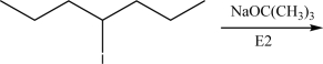 Draw the product(s)of the following E2 reaction.  