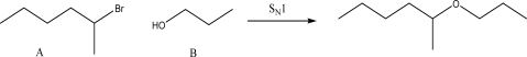For the following S<sub>N</sub>1 reaction,what would happen to the rate if the concentration of B was quadrupled?  