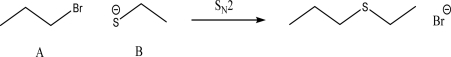 For the following S<sub>N</sub>2 reaction,what would happen to the rate if the concentrations of both A and B were tripled?  
