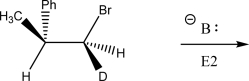 Draw the product(s)of the following E2 reaction.  
