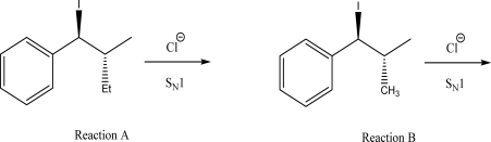 Which of the following reactions produces a new stereocenter with unequal amounts of R and S configurations? Explain.  