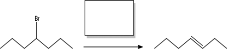 Supply a base that would favor the following elimination product over a substitution product.  