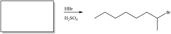 Show the starting material needed to complete the following reaction.  