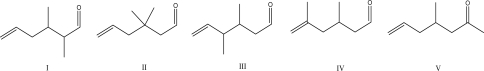 What is the most likely product of the following reaction?     A) I B) II C) III D) IV E) V