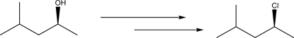 Show how (S)-4-methylpentan-2-ol can be converted into (S)-2-chloro-4-methylpentane.  
