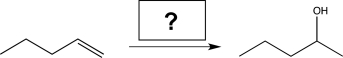 Identify the reagent(s) needed to carry out the reaction below.   A) H<sub>2</sub>O B) HBr C) H<sub>2</sub>O / H<sub>2</sub>SO<sub>4</sub> D) H<sub>2</sub>SO<sub>4</sub> E) CH<sub>3</sub>OH / H<sub>2</sub>SO<sub>4</sub>