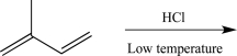 What would be the expected major product of the reaction below at a low temperature?   A)    B)    C)    D)    E)   