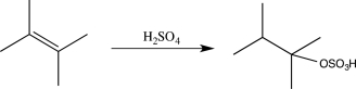 Draw a complete,detailed mechanism for the reaction below.Label the electron-rich and electron-poor sites in each step.  
