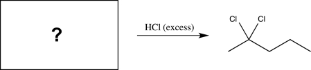 Fill in the missing starting material needed to complete the reaction below.  