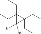 Show how the following molecule can be synthesized from an alkene.  