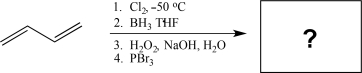 Determine the major product of the following reaction sequence.   A)    B)    C)    D)    E)   