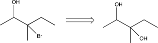 Which of the following transforms would not be a viable synthesis in the forward direction? A)    B)    C)    D)    E)   