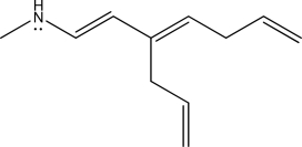 How many electrons are in the following molecule's largest conjugated π system?   A) Two B) Four C) Six D) Eight E) Ten