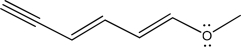 How many electrons are in the following molecule's largest conjugated π system?   A) Two B) Four C) Six D) Eight E) Ten