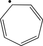 Assume that the following molecule is planar.Use the Frost method to explain whether it is aromatic,antiaromatic,or nonaromatic.In your Frost diagram,fill in all π electrons,and label the HOMO and the LUMO.  