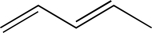 Draw a structural isomer of the molecule shown below that would have a shorter λ<sub>max</sub>.  