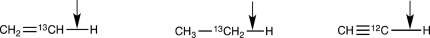 Rank the following bonds in order of increasing stretching vibration frequency.  