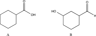 Describe how you could use IR spectroscopy to distinguish between the two isomers shown below.  