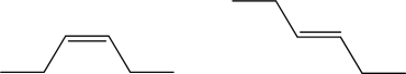 Explain how the two following isomers can be distinguished using <sup>1</sup>H NMR without using a standard for comparison.  