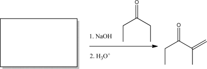 What starting material can be heated with NaOH to produce the given product?  